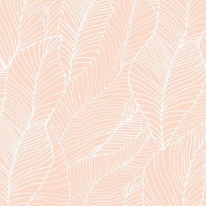 sketched leaf - dusty pink