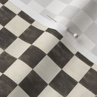 Tonal Textured Checkerboard cream and black small