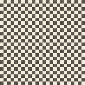 Tonal Textured Checkerboard cream and black small