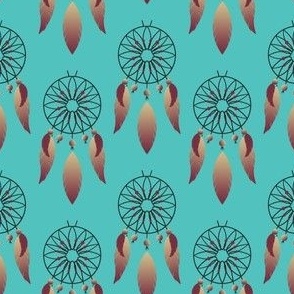 Dream Catcher on turquoise small 