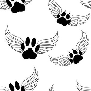 Pet Angels Paws and Wings Pattern 