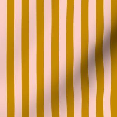 Blush and gold_0.5 inch stripes