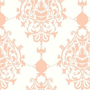 Royal Victorian in Apricot Orange- Large Print 