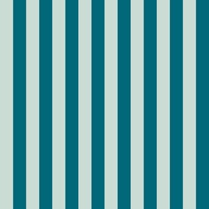 Deep sea green and mint green stripes_0.5 inch stripes