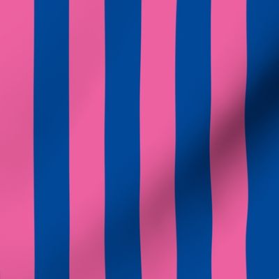 Hot pink and navy stripes_1 inch stripes