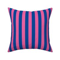 Hot pink and navy stripes_1 inch stripes