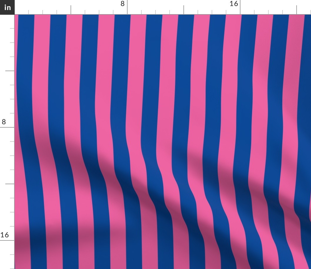 Hot pink and navy stripes_1 inch stripes