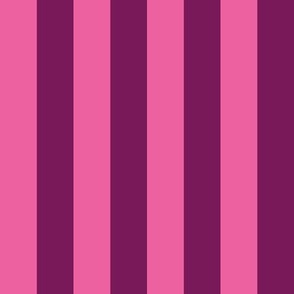 Hot pink and plum stripes_1 inch stripes