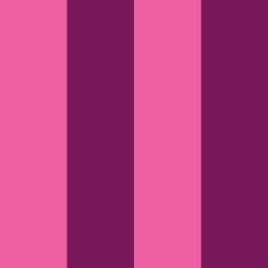 Hot pink and plum stripes_2 inch stripes