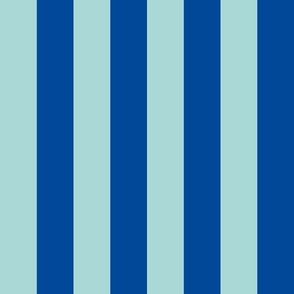 Turquoise and navy stripes_1 inch stripes