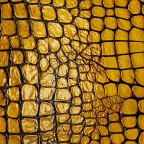 Citrine Yellow Alligator Skin 11