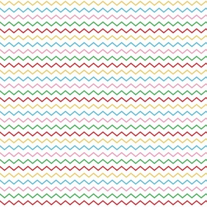 Colored Pastel Chevron Pattern On White Background