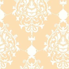 Royal Victorian in banana yellow -reversed -large print