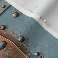 Retro Grade-Aviator Panels – Brown/Teal Wallpaper