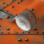 Retro Grade-Aviator Panels – Orange/Gray Wallpaper