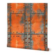 Retro Grade-Aviator Panels – Orange/Gray Wallpaper