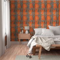 Retro Grade-Aviator Panels – Orange/Gray Wallpaper