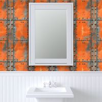 Retro Grade-Aviator Panels – Orange/Gray Wallpaper
