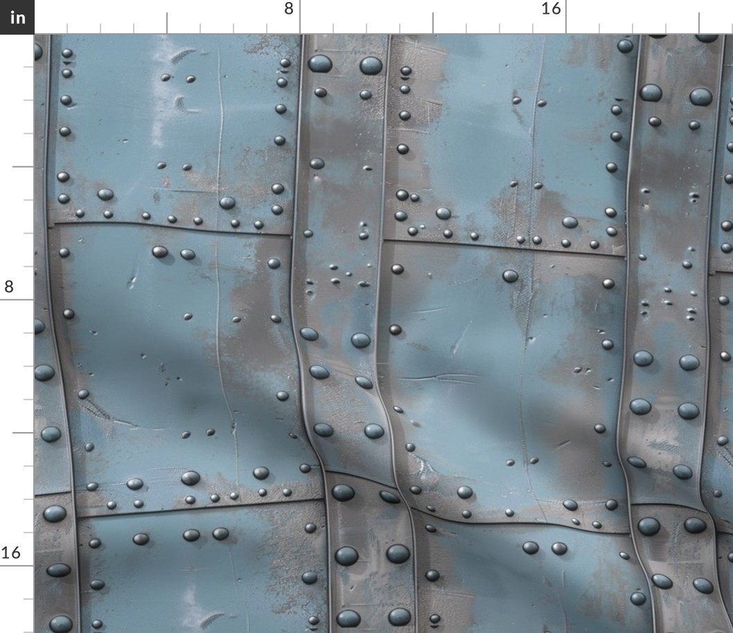 Retro Grade-Aviator Panels – Gray/Teal Wallpaper