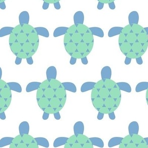 Blue and green turtle design nursery design - baby boy