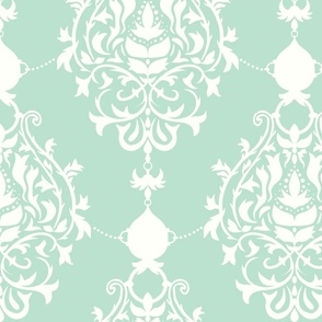 Royal Victorian in Mint Green Reverse- Large Print