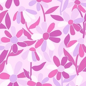 Summer Floral Pop in Neon Pink + Purple