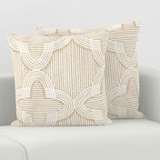 Quatrefoil Zen Garden - Cinnamon - Boho Textured Sand Lines