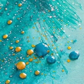 Aqua drops of paint