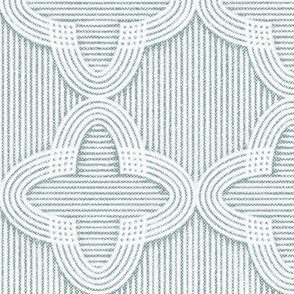 Quatrefoil Zen Garden - Seagreen - Boho Textured Sand Lines