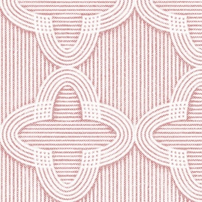 Quatrefoil Zen Garden - Strawberry - Boho Textured Sand Lines