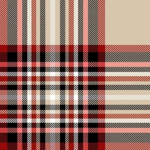 Stewart Tartan in Beige, Large