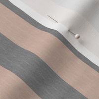 1 inch Stripes, Faux Woven Neutrals, Classic Cafe Curtain Style, Peach, Grey, Gray