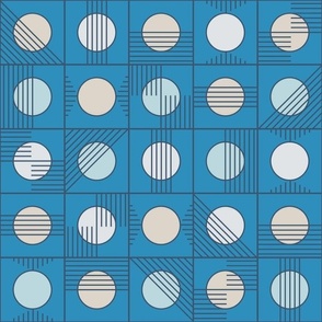 Circles and Lines on Blue