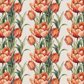 Orange Tulips watercolor