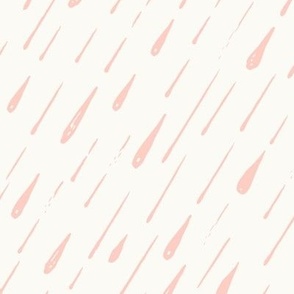 Rain drops pink on off white