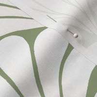 Matcha Green art deco scallop scales - ombre