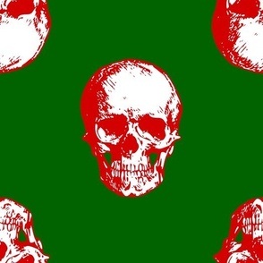 gothmas ugly christmas skull goth skeleton green