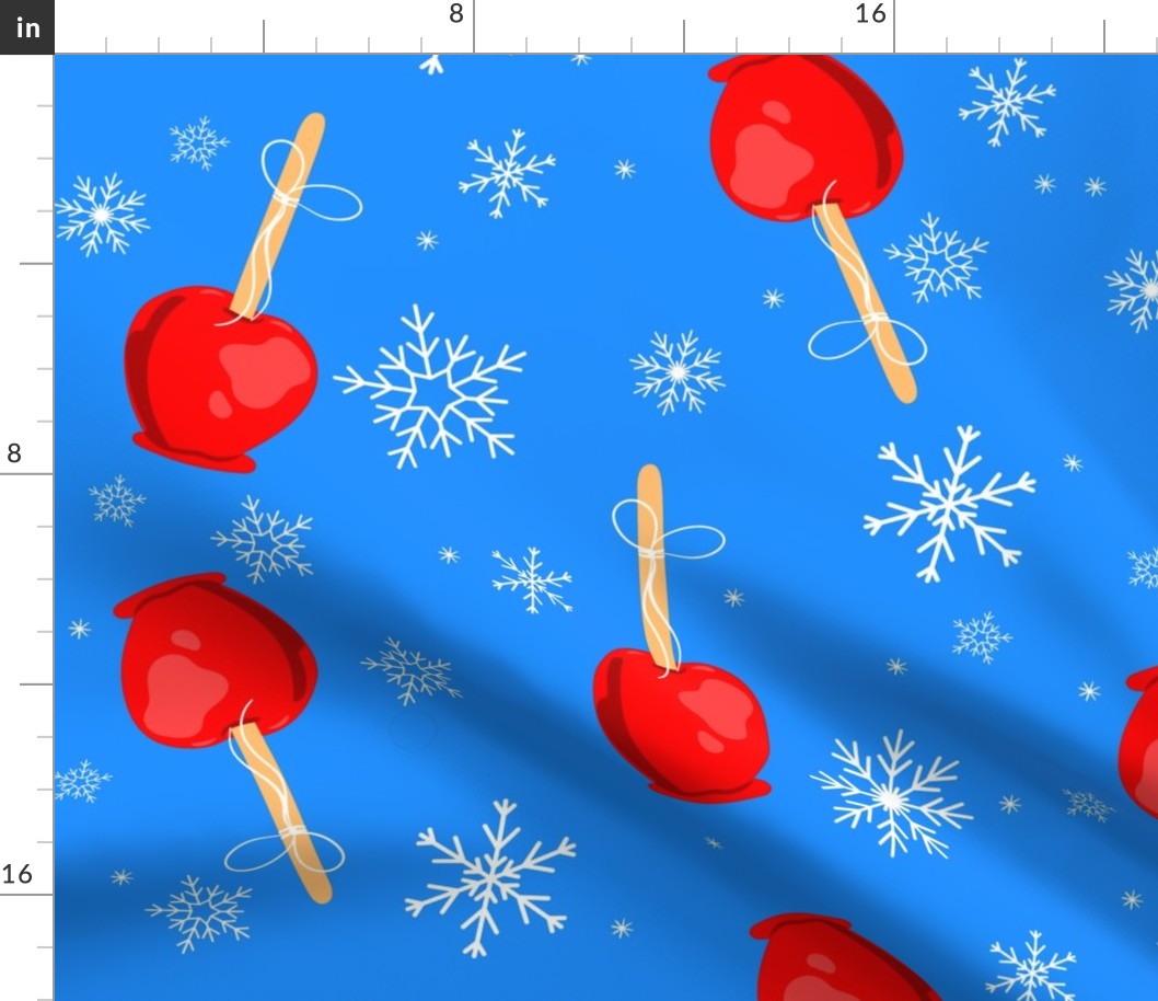 christmas red candy apples blue 