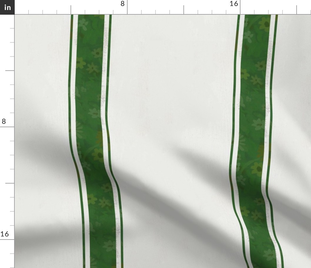 Green Flower Stripe Classic Large