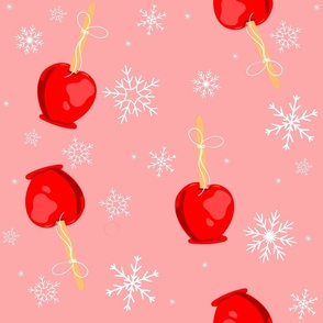 christmas red candy apples pink 