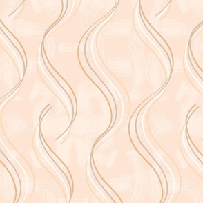 big// Textured toned vertical wave lines ribbons Orange Peach
