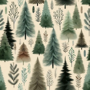 Forest Trees Metallic Look