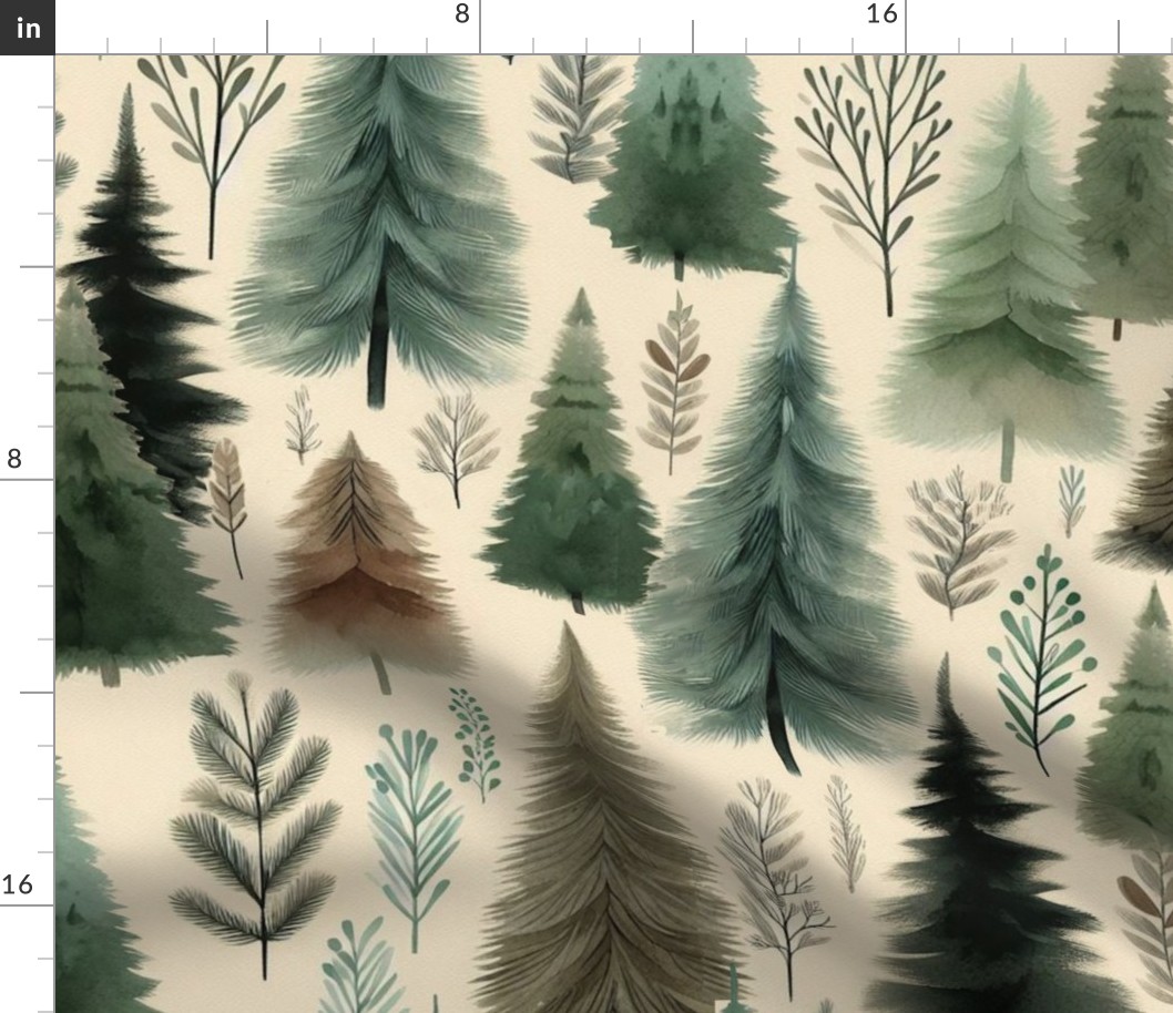 Forest Trees Metallic Look