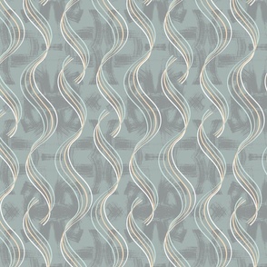 medium// Textured toned vertical wave lines ribbons Original Dust grey