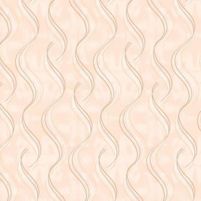 medium// Textured toned vertical wave lines ribbons Orange Peach