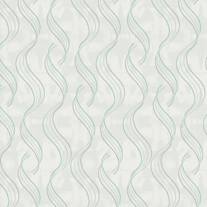medium// Textured toned vertical wave lines ribbons Green
