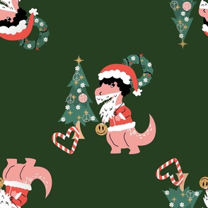  groovy disco christmas tree dinosaur