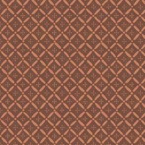 Ethnic Boho Diamonds - Russet Brown, Terra Cotta - S - (Cardamom)