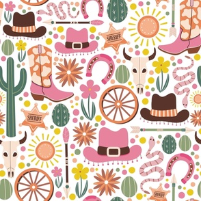 Western Cowgirl Pattern – Large