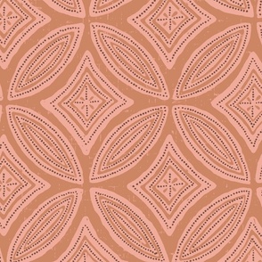 Boho Geometric - Terra Cotta, Pink - XL - (Jali)